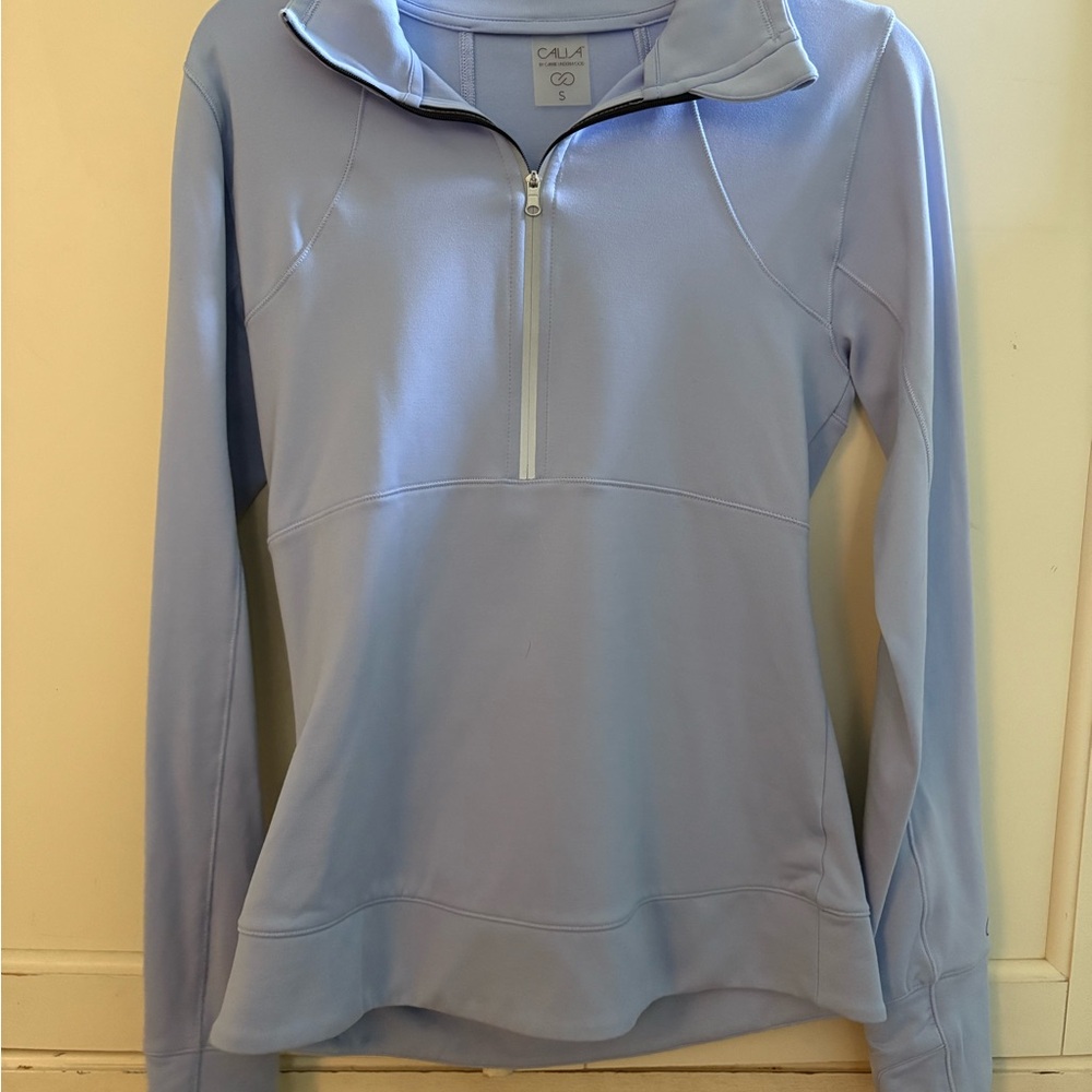 Light Blue Quarter-Zip Pullover - image 2